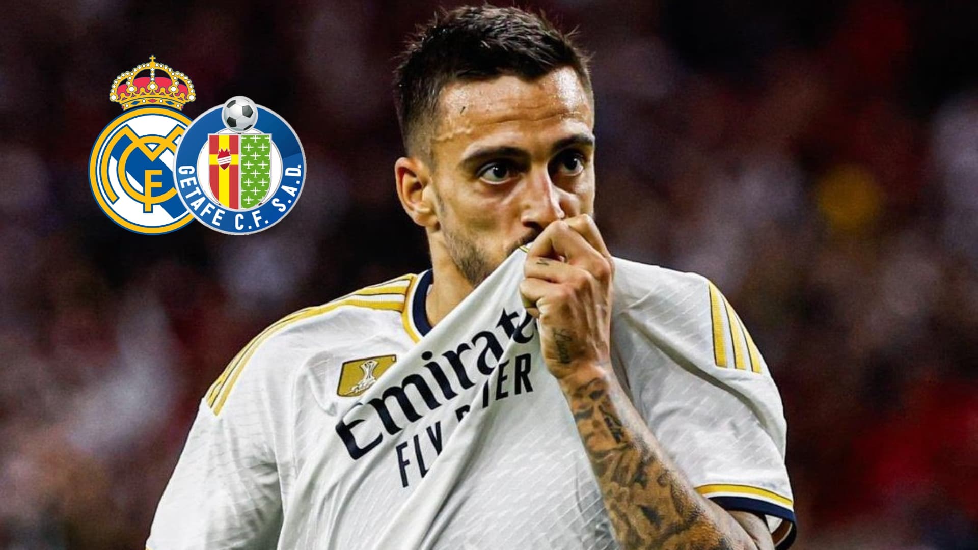 Joselu celebrando el gol