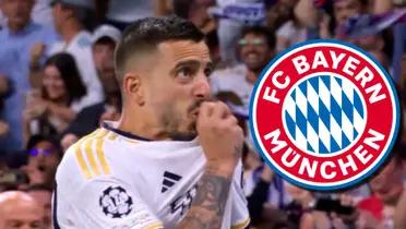 Joselu, celebrando gol ante el Bayern Múnich