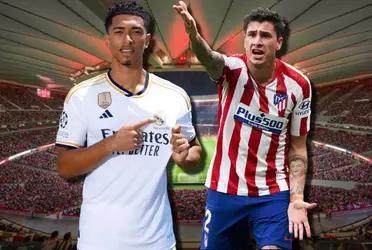 Josema Giménez se fue contra Jude Bellingham, en el cotejo que el Atlético de Madrid ganó al Real Madrid