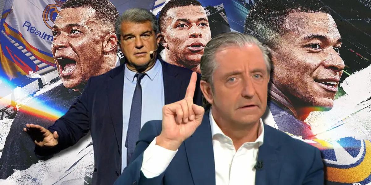 Josep Pedrerol y Joan Laporta, presidente del FC Barcelona