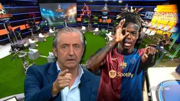 Josep Pedrerol y Nico Williams / Foto: Collage