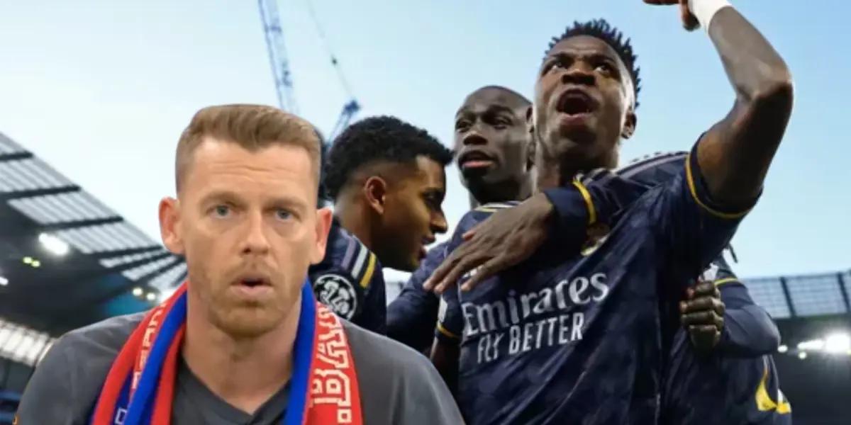 Jota Jordi de El Chiringuito y Real Madrid festejando su pase a Champions League