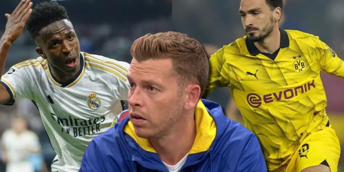 Jota Jordi, Vinicius del Real Madrid y Mats Hummels del Borussia Dortmund