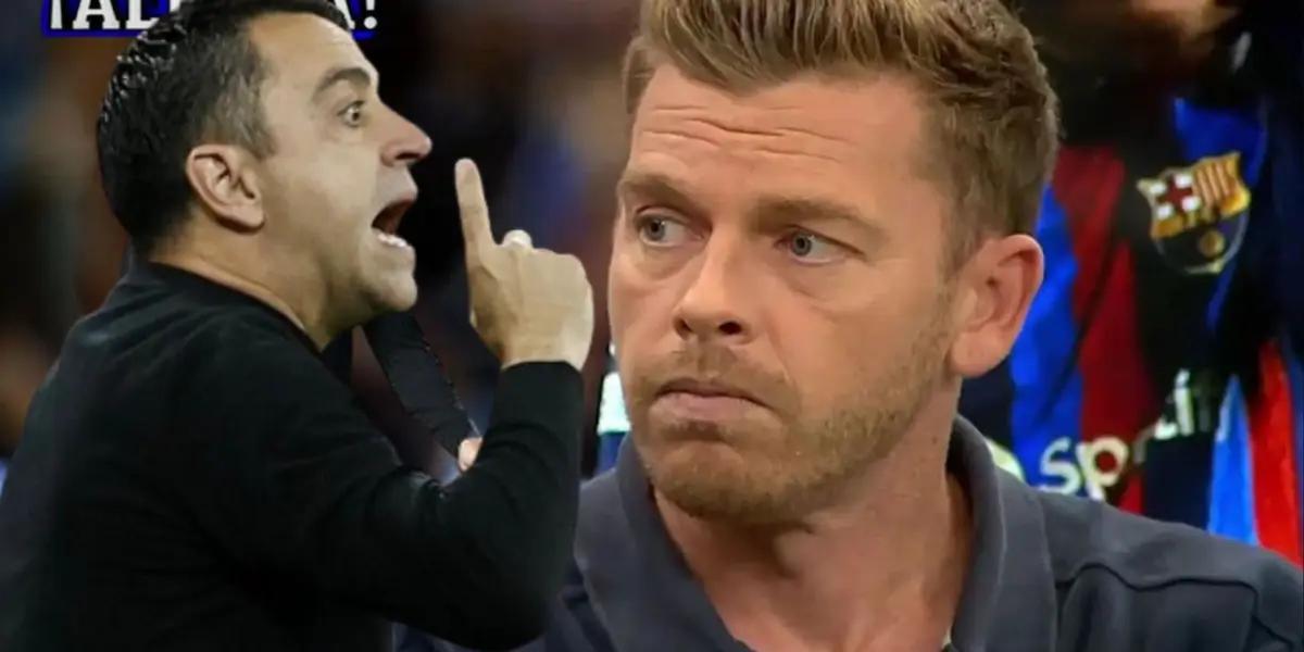 Jota Jordi y Xavi Hernández, entrenador del FC Barcelona