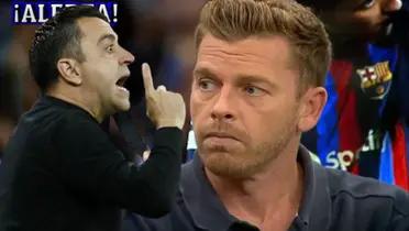 Jota Jordi y Xavi Hernández, entrenador del FC Barcelona