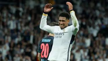 Jude Bellingham con el Real Madrid enfrentando al Manchester City
