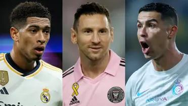 Jude Bellingham, del Real Madrid, Lionel Messi y Cristiano Ronaldo
