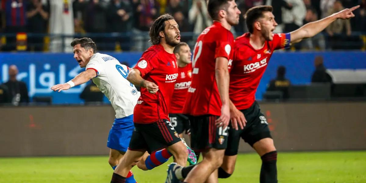 Jugador de Osasuna reveló favoritismo para el FC Barcelona en la Supercopa, por esta razón