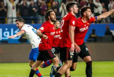 Jugador de Osasuna reveló favoritismo para el FC Barcelona en la Supercopa, por esta razón