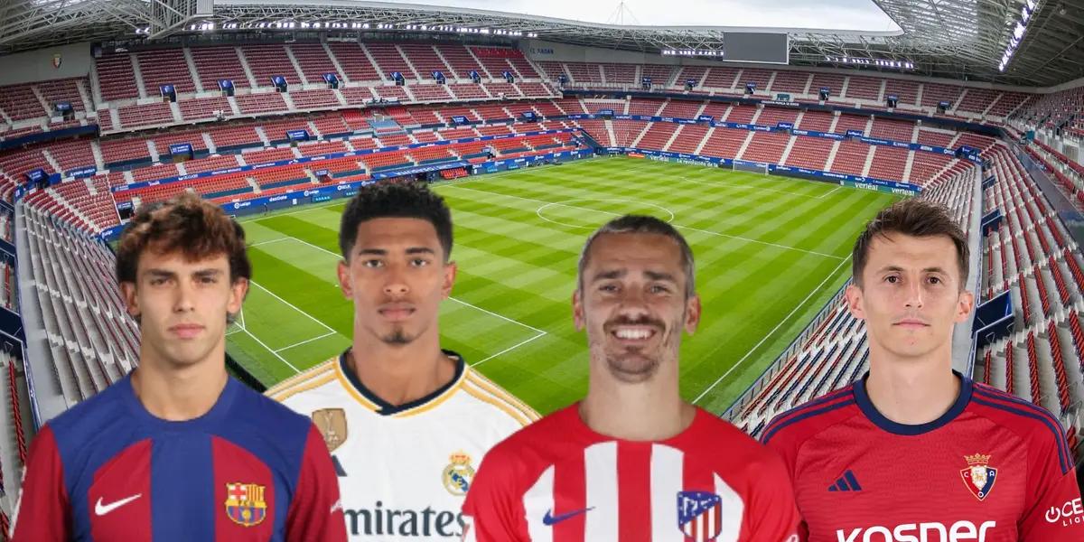 Jugadores de Barça, Madrid, Atlético y Osasuna