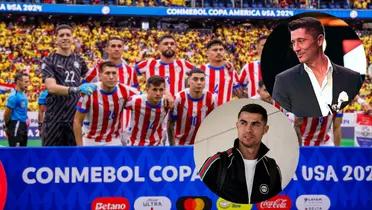 Jugadores de Paraguay, Cristiano y Lewandowski. Foto: redes de Arce, Cristiano y Lewandowski.