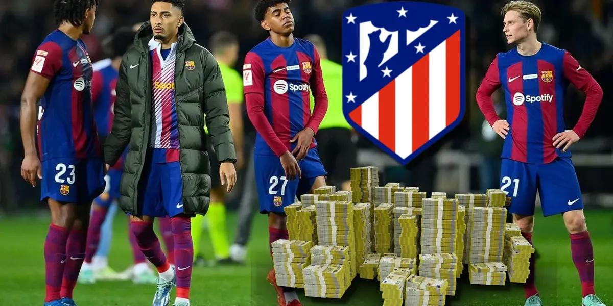 Jugadores del FC Barcelona derrotados