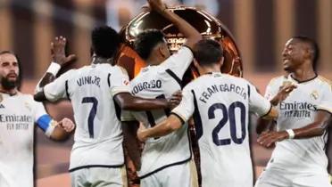 Jugadores del Real Madrid celebrando un gol