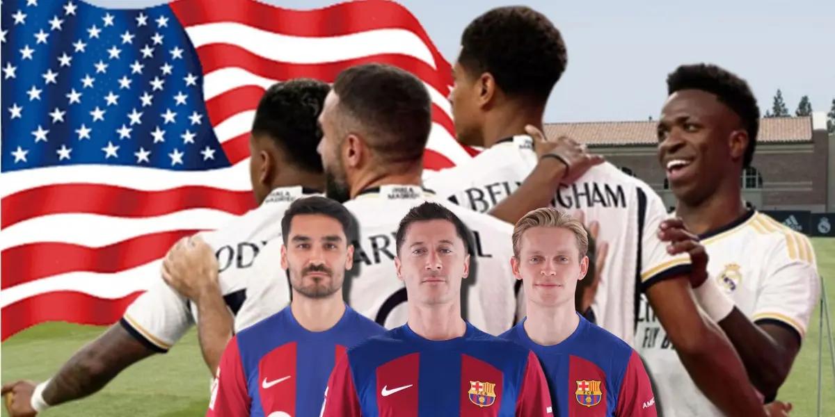 Jugadores del Real Madrid y FC Barcelona