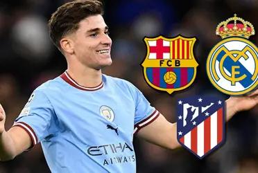 Julián Álvarez en la órbita de este equipo, luego que en el Manchester City tiene pocas oportunidades de jugar pero es crack