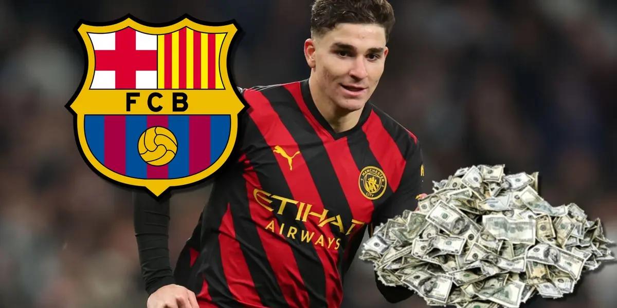 Julián Álvarez y lo que pasó en el Manchester City como para considerar una salida. El FC Barcelona lo ha seguido