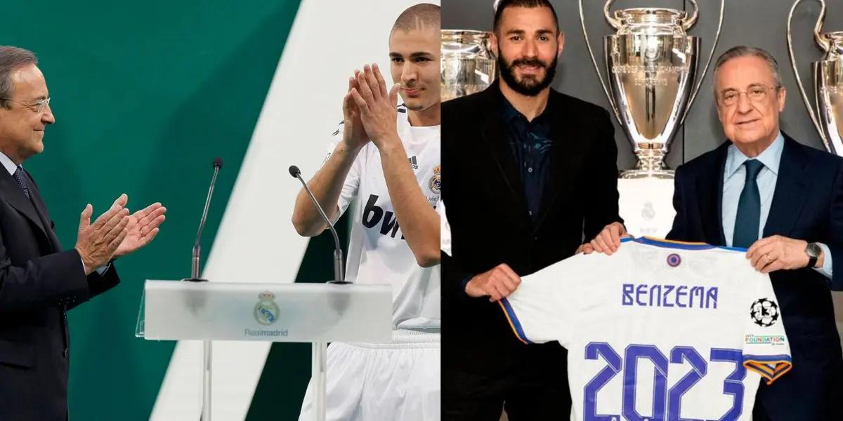 Karim Benzema se fue del Real Madrid y tuvo sentidas palabras de Florentino Pérez en su adiós