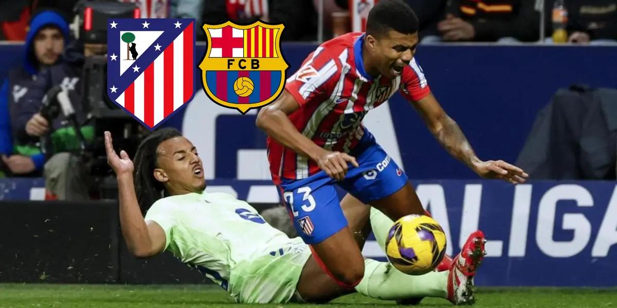 Koundé agredió a Giuliano Simeone pero el francés no vio la roja