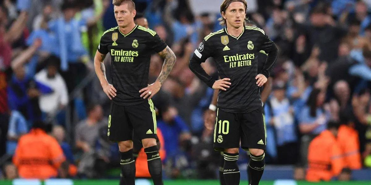 Kroos y Modric con la camiseta del Real Madrid en la Champions League.