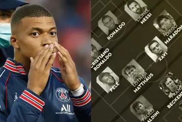 Kylian Mbappé alineó un bizarro 11 ideal histórico donde incluyó a Messi, Neymar y Ramos.