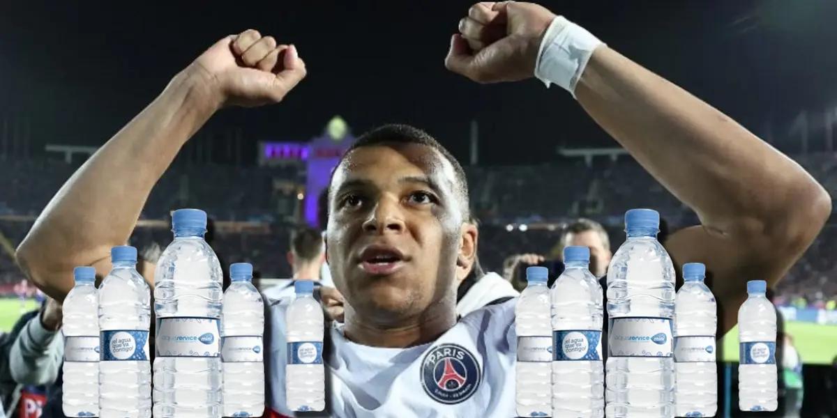 Kylian Mbappé celebrando el pase a semifinales tras eliminar al FC Barcelona en Champions League
