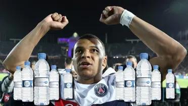 Kylian Mbappé celebrando el pase a semifinales tras eliminar al FC Barcelona en Champions League