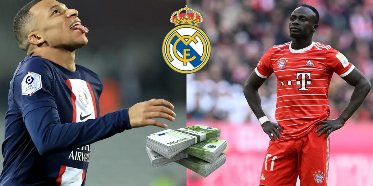 Kylian Mbappé es caro y apareció Sadio Mané que podría ganar esta cifra si llega al Real Madrid