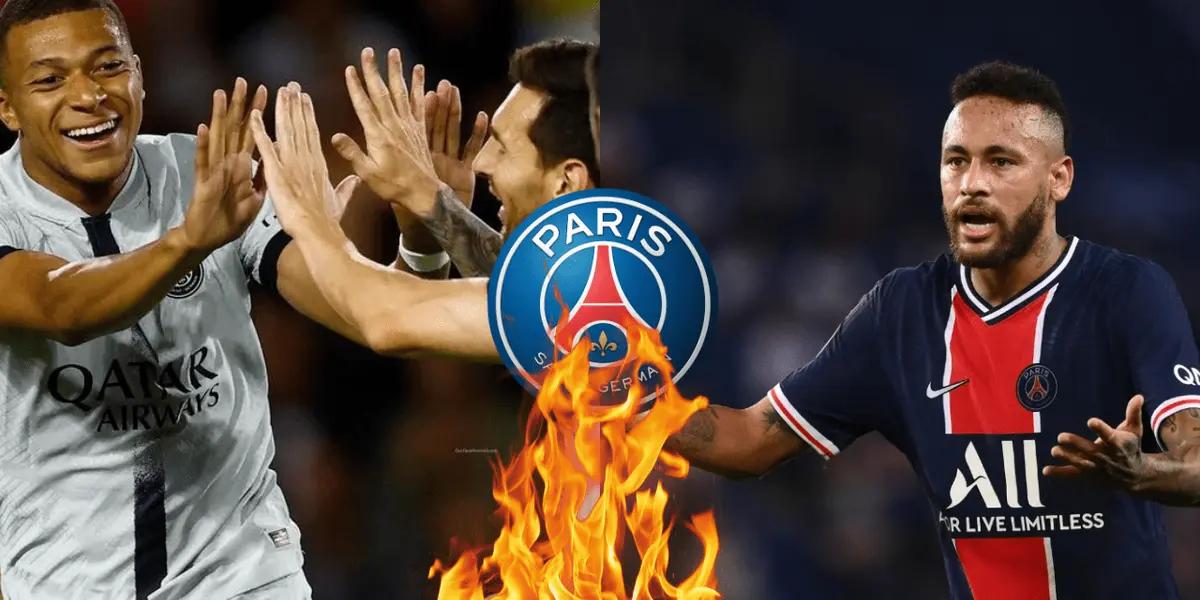 Kylian Mbappé festejó de manera bastante efusiva con Messi en el segundo tanto y Neymar no se lo habría tomado nada bien.