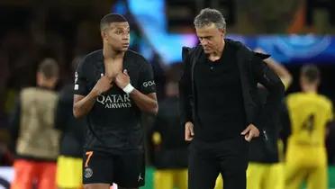 Kylian Mbappé fue cambiado de forma sorpresiva en el último partido del PSG, por decisión de Luis Enrique