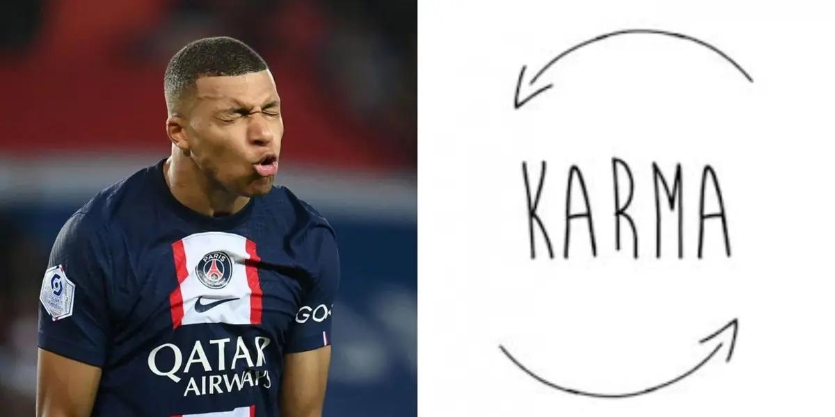 Kylian Mbappé hizo un gol de vivo que cayó muy mal en los jugadores de Lorient y el karma le volvió como efecto bumerang.