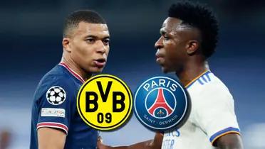 Kylian Mbappé, jugador del PSG, y Vinicius del Real Madrid