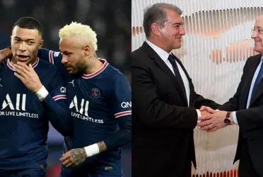 Kylian Mbappé no querría tener en el plantel a Neymar y el brasileño podría salir del PSG por 60 millones de euros. Barcelona y Real Madrid estarían interesados en el jugador de la Selección de Brasil.