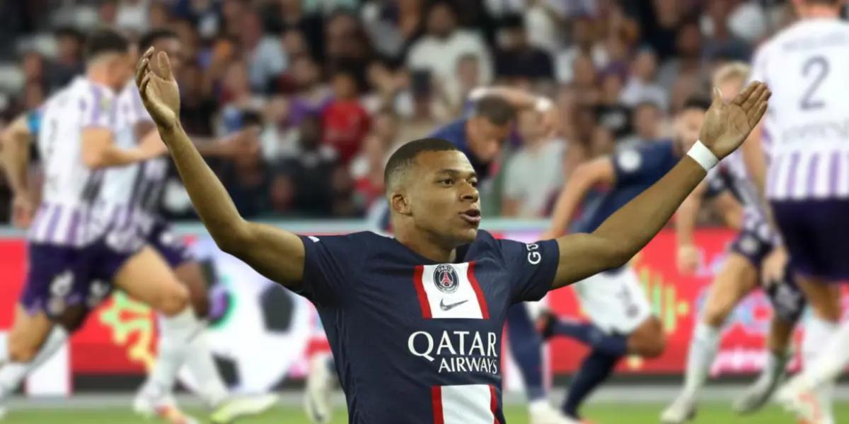 Kylian Mbappé se mostró muy enojado en el banquillo de relevos de PSG