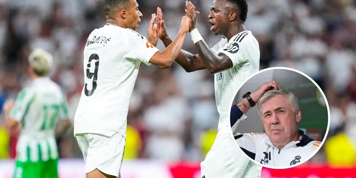 Kylian Mbappé - Vinicius Jr. - Carlo Ancelotti (Foto: X)