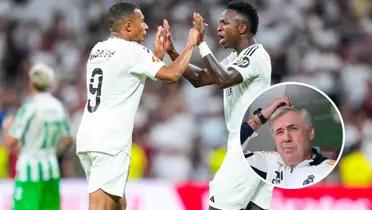 Kylian Mbappé - Vinicius Jr. - Carlo Ancelotti (Foto: X)