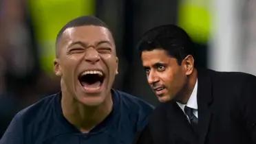 Kylian Mbappé y el presidente del PSG