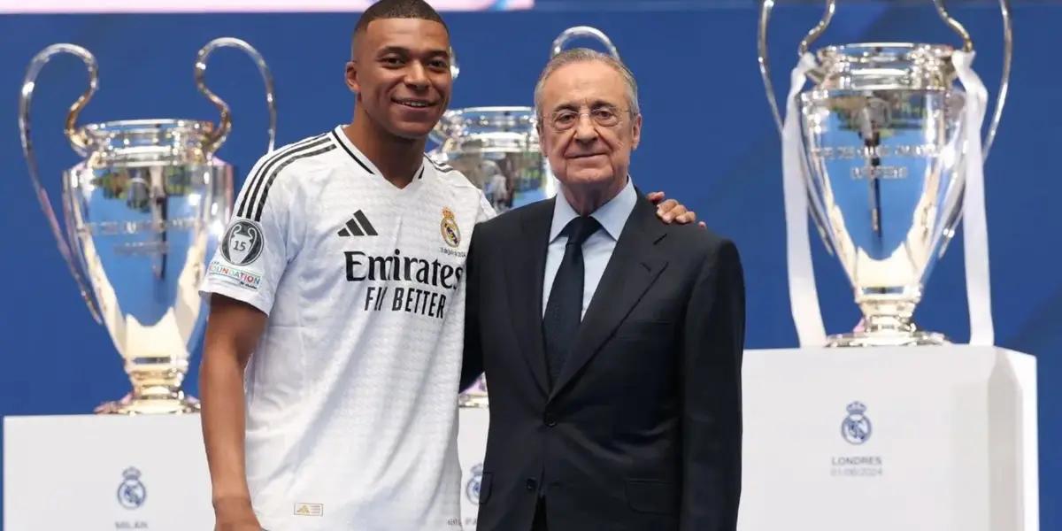 Kylian Mbappé y Florentino Pérez / Foto: Real Madrid