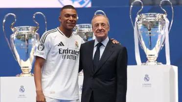 Kylian Mbappé y Florentino Pérez / Foto: Real Madrid