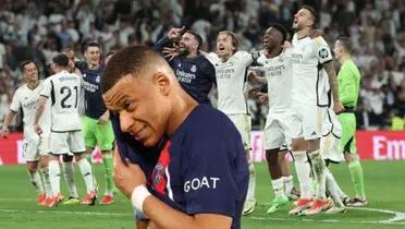 Kylian Mbappé y jugadores del Real Madrid