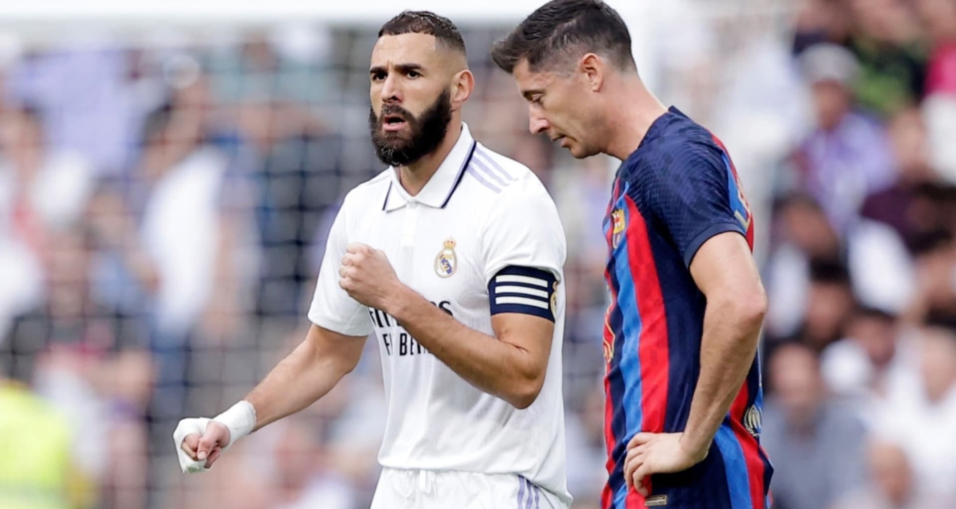 La diferencia de precios entre Karim Benzema y Robert Lewandowski, delanteros del FC Barcelona y Real Madrid