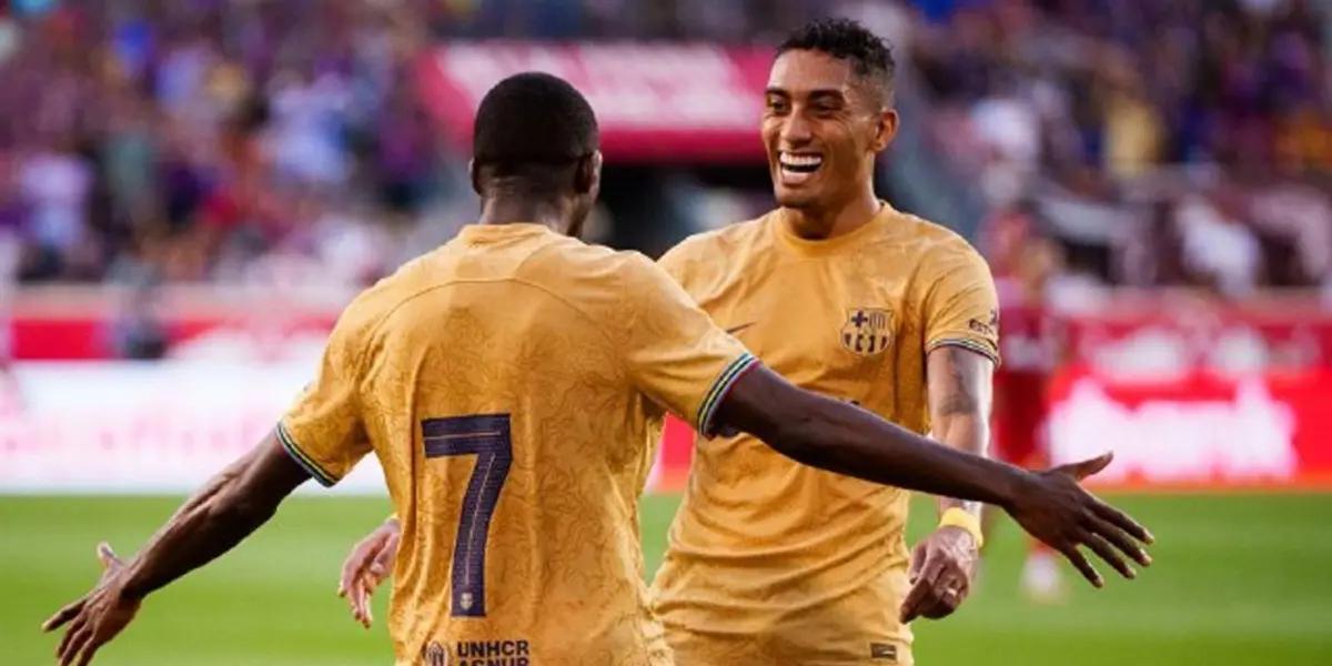 La dirigencia culé no está contenta con el bajo rendimiento del brasilero Raphinha y podría ser vendido cerca de los 50 millones.