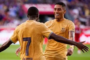 La dirigencia culé no está contenta con el bajo rendimiento del brasilero Raphinha y podría ser vendido cerca de los 50 millones.