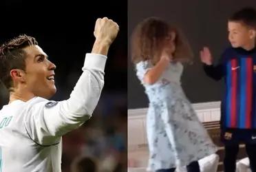 La imagen del hijo de Cristiano Ronaldo con los colores de FC Barcelona y el portugués fue tajante al respecto