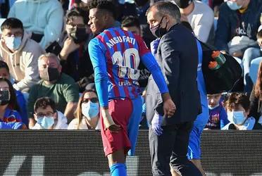 La joven estrella culé salió nuevamente lesionado en el partido contra el Celta de Vigo. A continuación los detalles de su lesión.