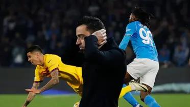 La jugada que pudo cambiarlo todo en el Napoli vs Barça y que lamenta Xavi