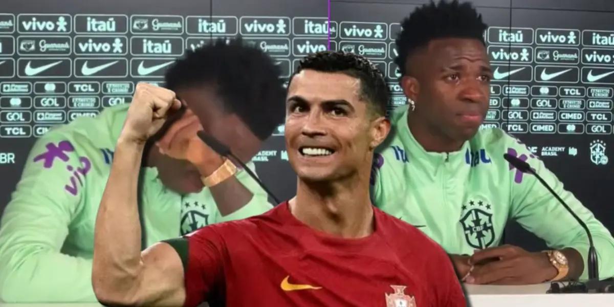 La lección de oro que CR7 le dejó a Vinicius, que lloró por tantas críticas