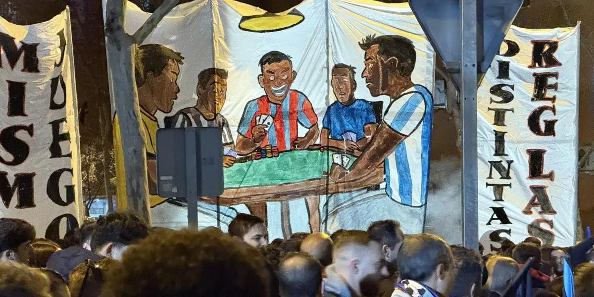 La Liga no permitió que se mostrase esta pancarta en el partido del Getafe contra el Barcelna