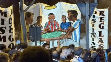 La Liga no permitió que se mostrase esta pancarta en el partido del Getafe contra el Barcelna