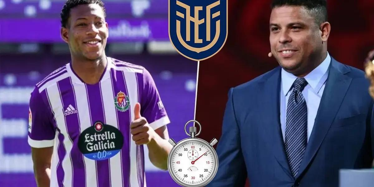 La máxima autoridad del Real Valladolid, Ronaldo Nazario, tiene algo en mente para su estrella juvenil ecuatoriana.