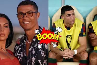 La modelo no se guardó nada en Instagram al ver a CR7 en el banquillo.